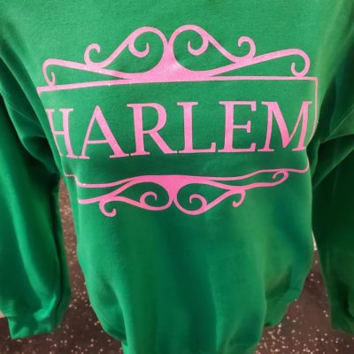 Pink and Green Harlem Sweatshirt with Border